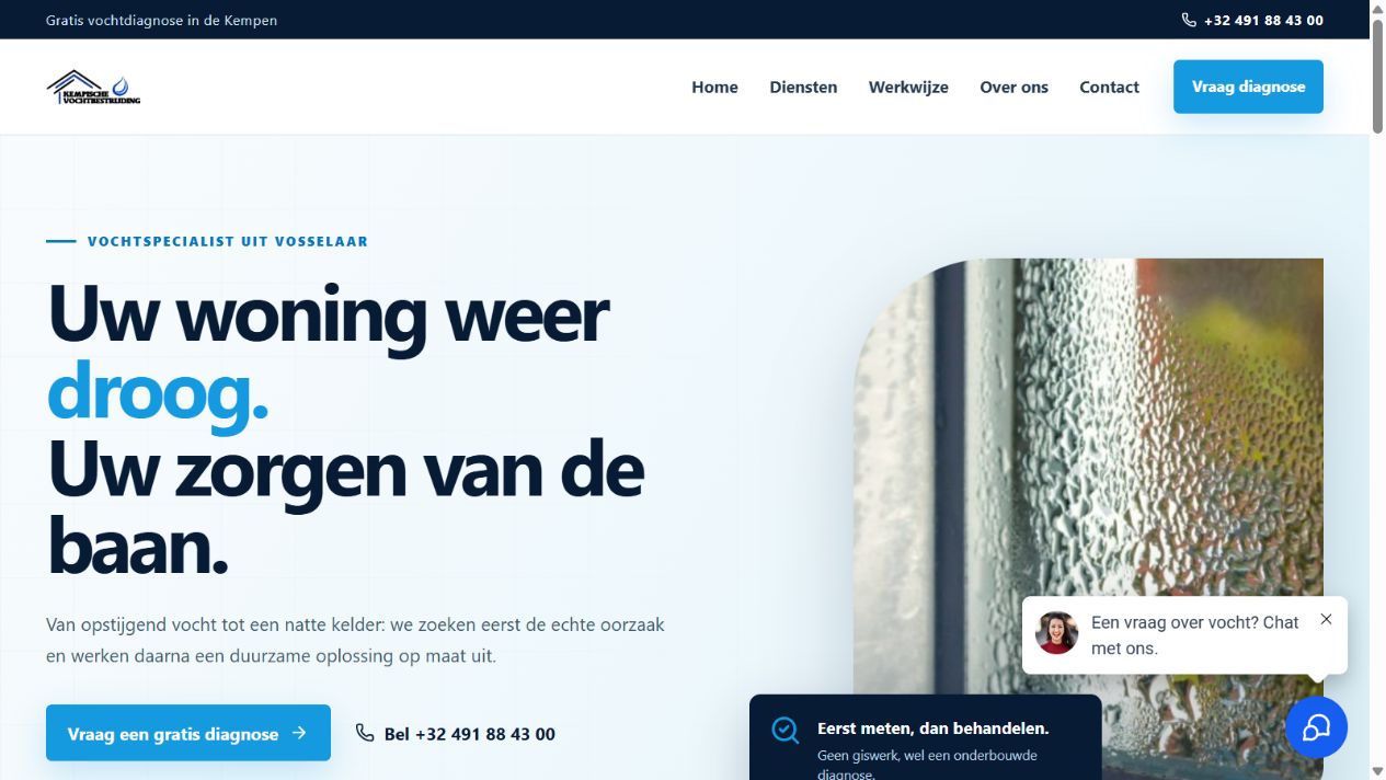 Website van Kempische Vochtbestrijding