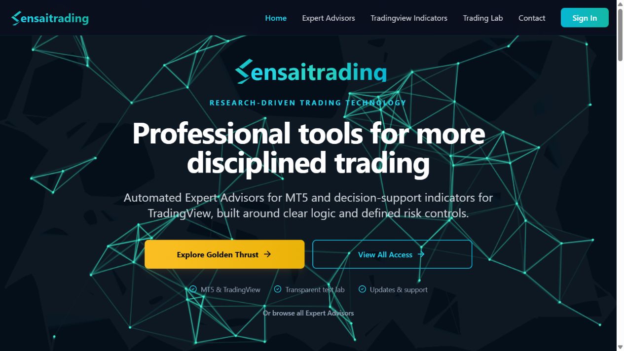 Website van Sensaitrading